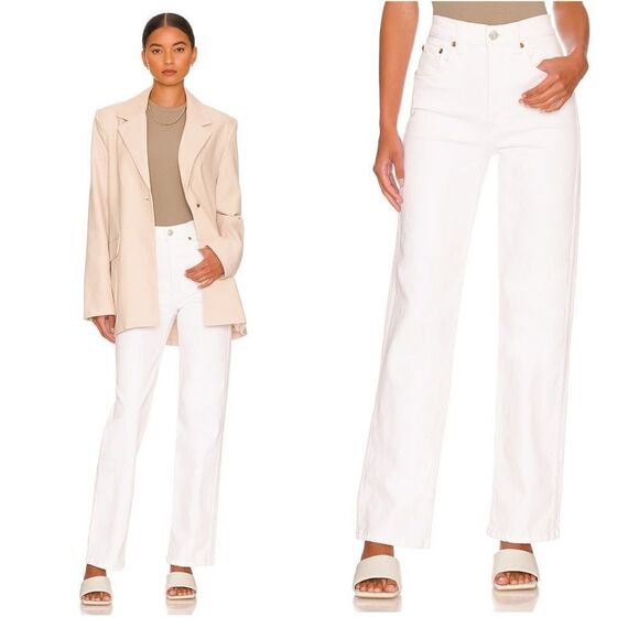 NWT RE/DONE Orginals 90s High Rise Loose in White - Picture 1 of 8